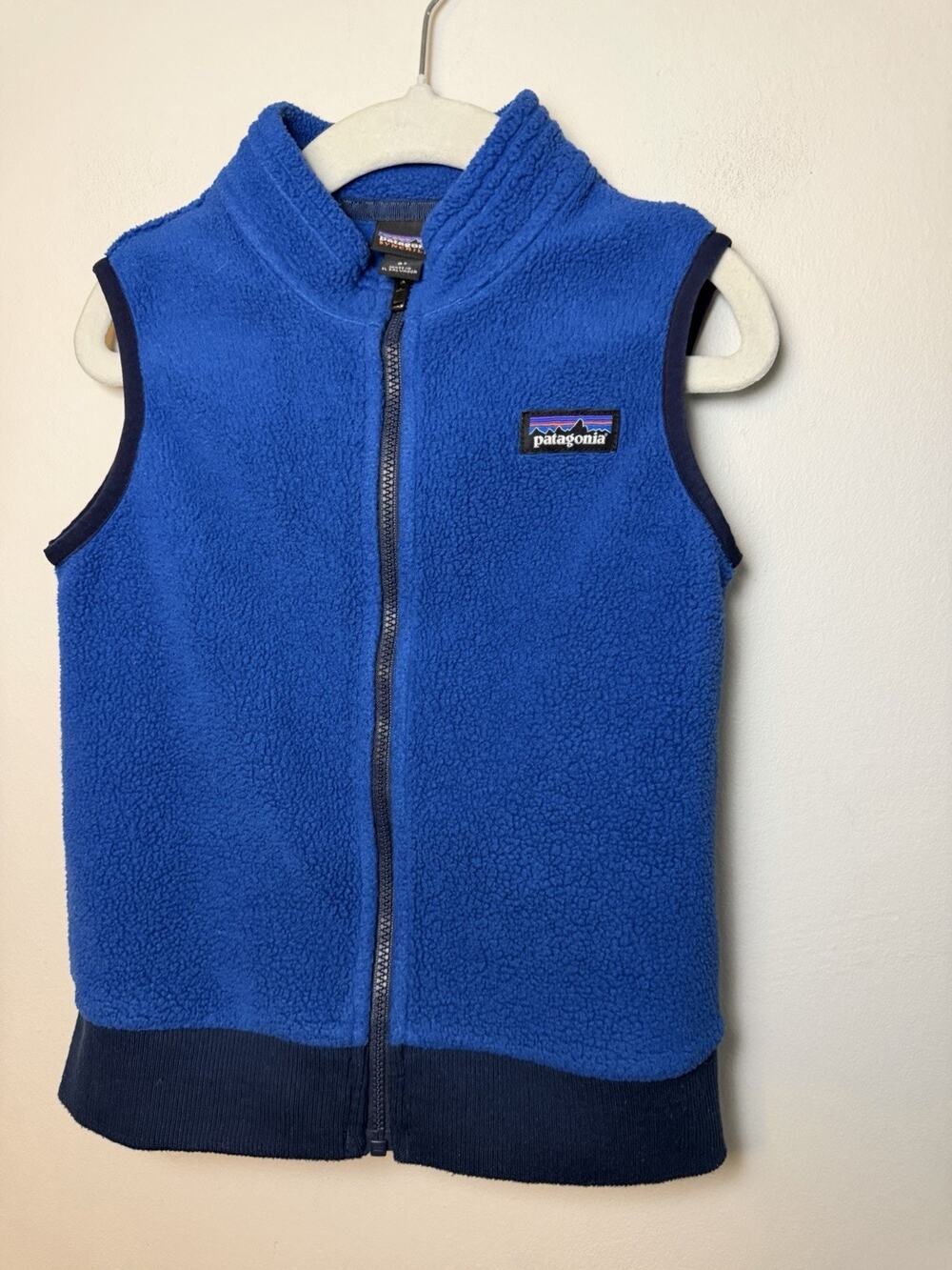 Patagonia Baby Synchilla Vest, Full Zip, Blue, Size 3T